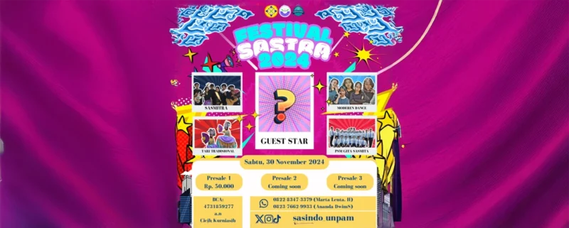 Festival Sastra 2024 bertema Meraki hadir di Tangerang Selatan! Nikmati karya seni, band lokal, dan guest star. Beli tiket resmi di exotix.id.