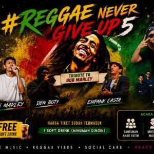 Tribute to Bob Marley 2026 hadir di Aman Café & Resto, Sabtu 08 Agustus 2026. Festival musik reggae dengan tiket mulai Rp20.000.